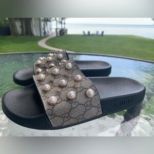 Authentic Gucci Pearl Slides
